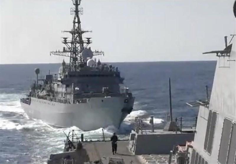 روسیه نزدیک شدن خطرناک کشتی خود به ناوشکن آمریکایی را رد کرد
