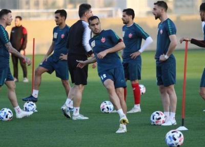 برگزاری تمرین پرسپولیسی ها در هوای آفتابی دبی