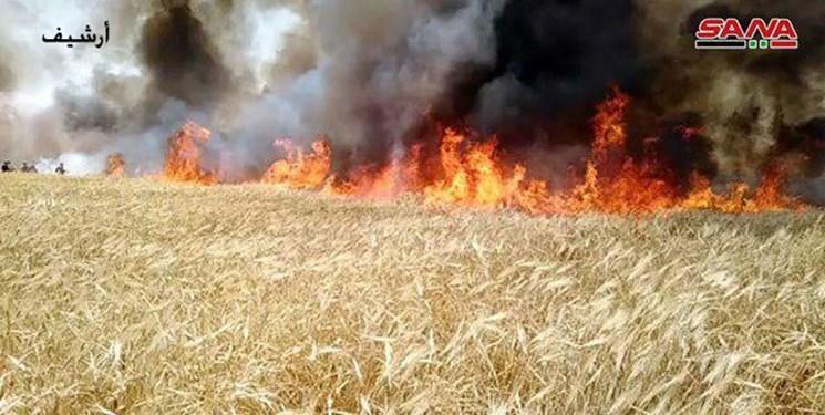 کشف بالن آتش زای آمریکایی در زمین های کشاورزی سوریه