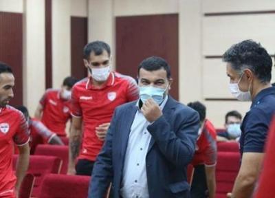 حمایت مدیرعامل شرکت فولاد از نکونام و شاگردانش پیش از دیدار با تراکتور