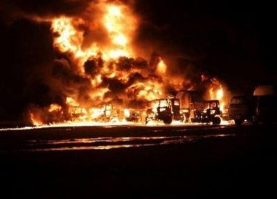 محموله نفت قاچاق سوریه با موشک هدف قرار گرفت