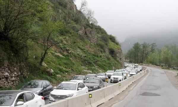ترافیک سنگین در چالوس و آزاد راه کرج-قزوین