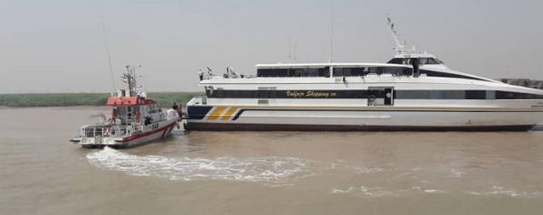 کشتی مسافربری خرمشهر ، کویت به گل نشست، آخرین شرایط 230 مسافر و خدمه شناور برلیان